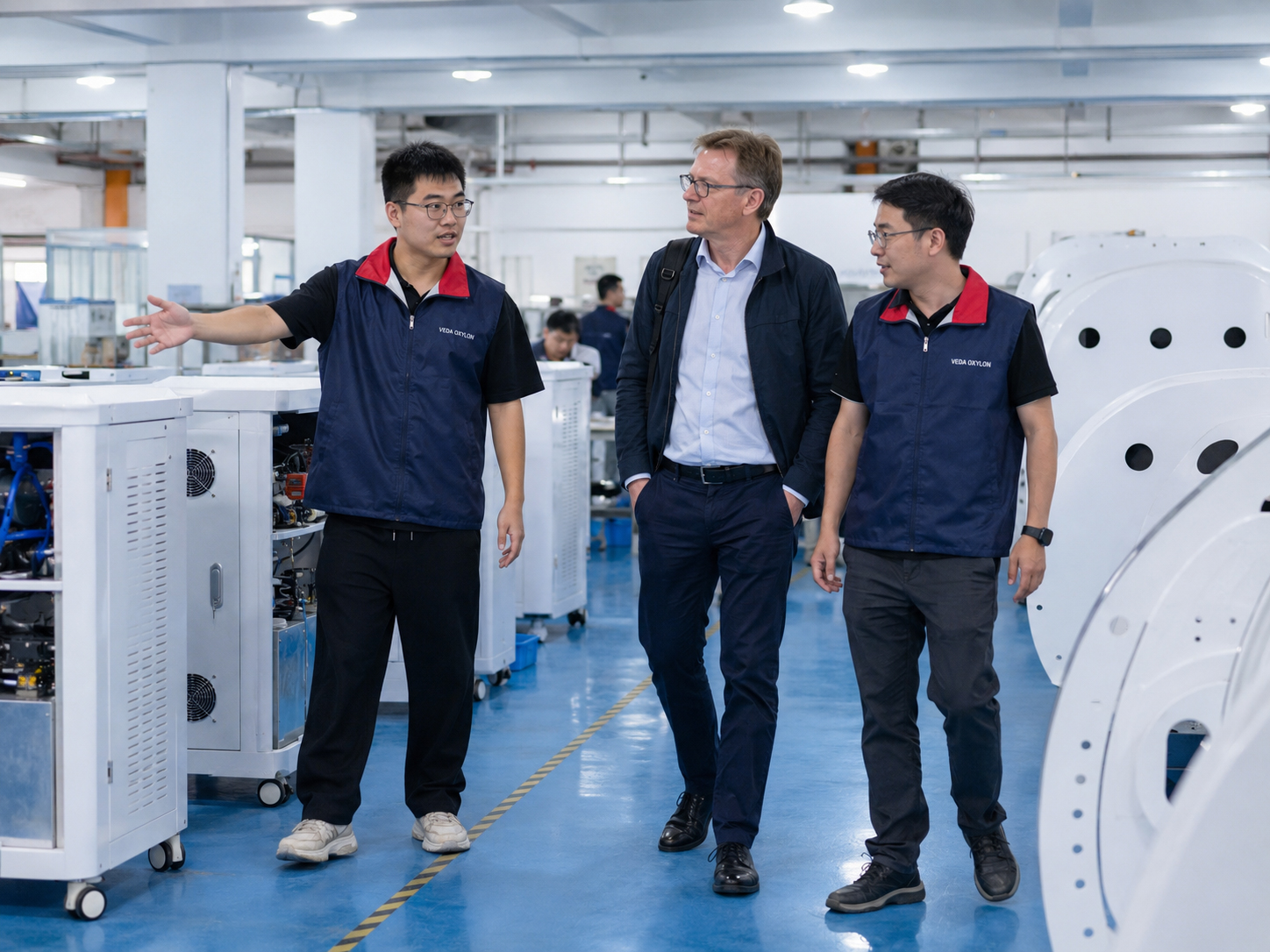 Buyer Visit to VEDA OXYLON Factory to Review Hyperbaric Chamber Production Process
